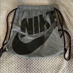 Nike Gray and Black Backpack with Sporty Design